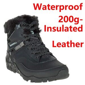 Brand New Merrell Women Aurora 6 Ice+ Waterproof Snow Boots - Leather, Insulated